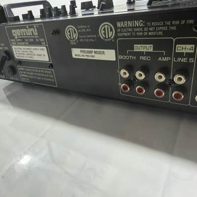 Gemini PMX-2001 Preamp Mixer/Equalizer 4-Channel Dual 10-Band EQ w/ Light image 3