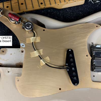 1957 Fender Musicmaster (#573) with Case Original Desert Sand Vintage Finish image 21