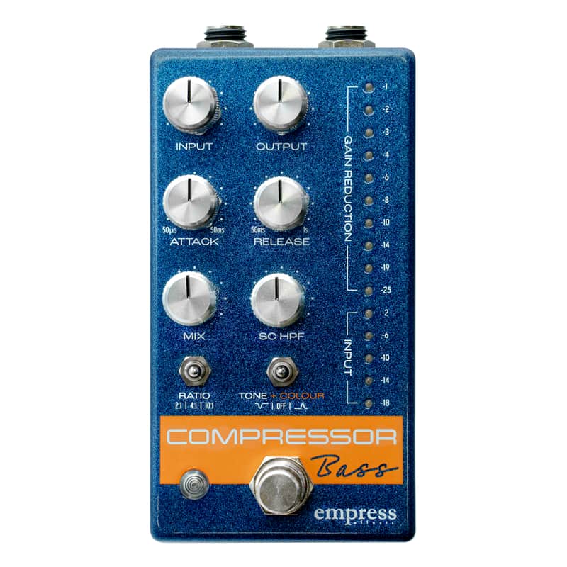 Empress compressor bass pedal Blue sparkle Early 2020s image 1