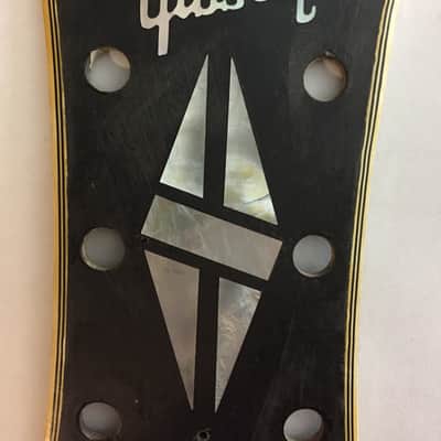 Gibson Les Paul Custom headstock overlay, vintage, 1970's 1970's Black image 2