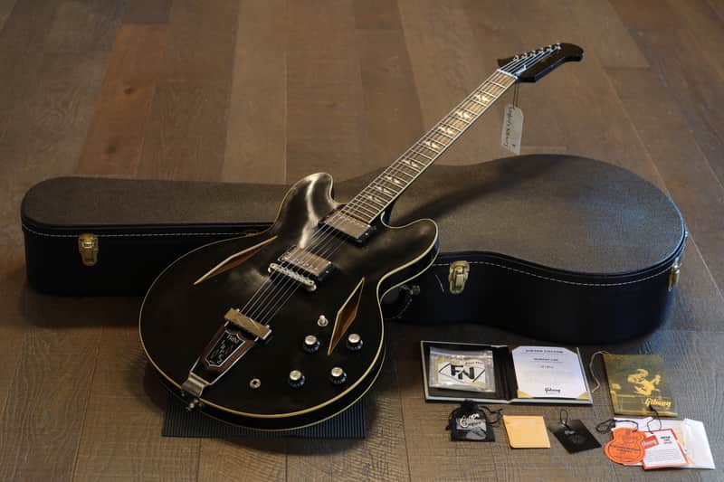 2022 Gibson Trini Lopez Murphy Lab Light Aging Semi-Hollow Electric Guitar Black Ebony + COA OHSC
