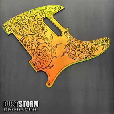 Telecaster 8 Hole Pickguard Acrylic Iridescent Gold Mirror Guitar Scratch Plate for Fender American/Mexican Standard Tele Cut for Modern Style Parts image 7