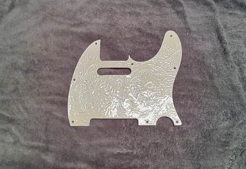 Telecaster Custom Leather Pickguard 2020's - Antique White image 1