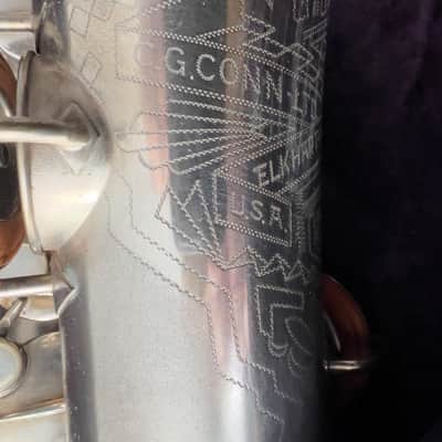 C.G. Conn Transitional Alto Sax 1932-33 Silver image 3