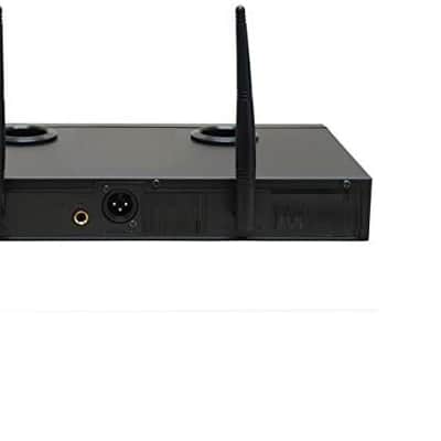 Two-Channel VHF Rechargable Wireless System with Two Rechargeable Handheld Wireless Microphones and One Wireless Receiver image 2