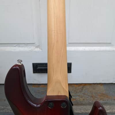 Left-handed G&L L-2000 Tribute Bass refinished in cinnamon sunburst image 10