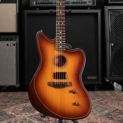 Fender Acoustasonic Standard Jazzmaster - Honey Burst - Demo image 3