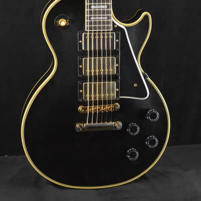 Gibson Custom Shop Les Paul Custom Chambered Body Slim Neck 3 Pickup Ebony VOS GH Fuller's Exclusive image 1