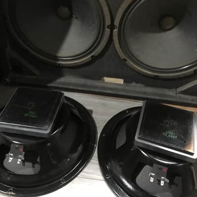 Vintage 1975 Ampeg V-4 Model SPV400 4x12 Speaker Cabinet Black Tolex Made in USA Eminence image 16
