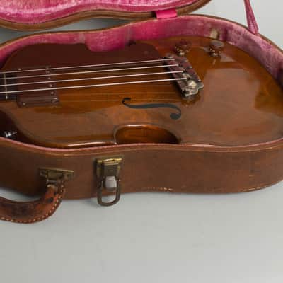 Gibson  EB-1 Electric Bass Guitar (1954), ser. #4-0216, original brown hard shell case. image 12