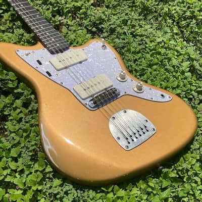 Feelgood 12 String Jazzmaster Electric XII Custom Build- Aztec Gold Nitro RELIC by Copacetic Customs image 6