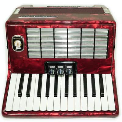 Weltmeister Stella 32 Bass Lightweight Piano Accordion for Beginners Children Kids, made in Germany Small Accordian with New Straps, 2736 image 8