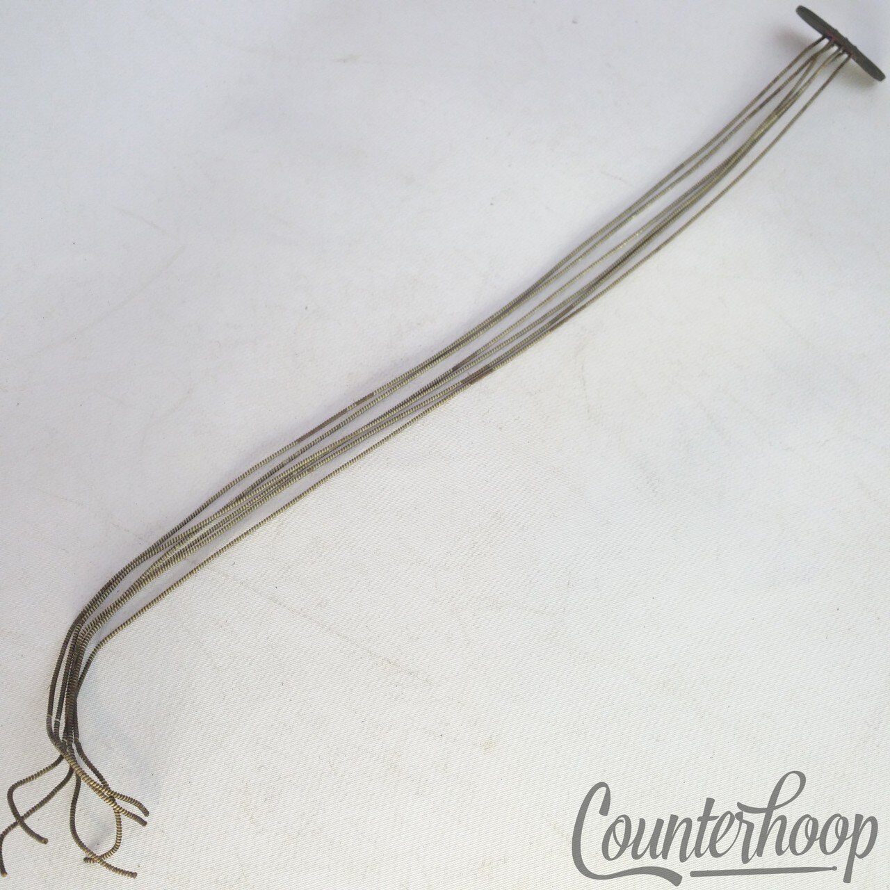 Leedy 12" 6-Strands Snare Drum Coiled Metal/Cloth Wires +Leather Butt Plate USA — main photograph