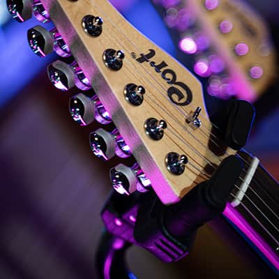 Cort G280 Select Flame Top, Trans Black, Rosewood Fingerboard, Voiced Tone VTH-77 Humbucker image 3