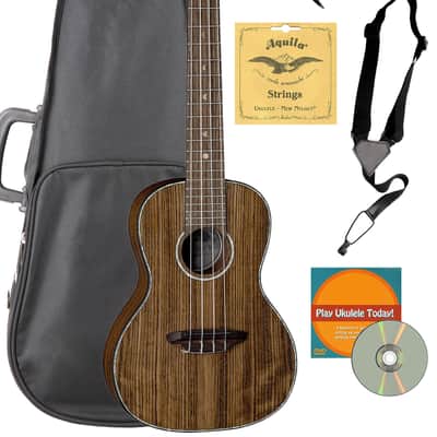 Luna Walnut Concert Ukulele w/ Hard Case image 1