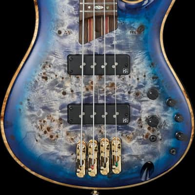 Ibanez SR Premium 4 String Electric Bass w/Bag - Cerulean Blue Burst (SR2600CBB) image 2