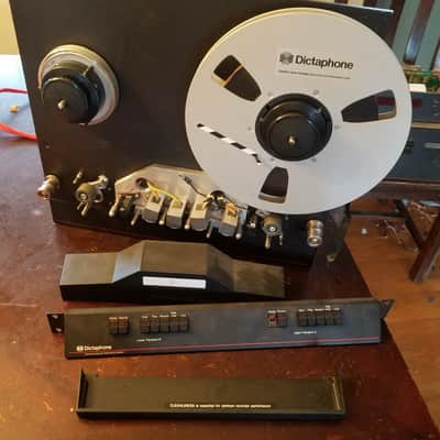 Dictaphone 5202 1/2" 4-head reel to reel tape transport Logger 10.5" R2R 1990 - black rack mount image 2
