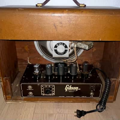 1948 Gibson BR-6 2-Input 10-Watt , 10" Guitar Combo Amp Original Rola Speaker, Completely Serviced, With Manual ! image 12