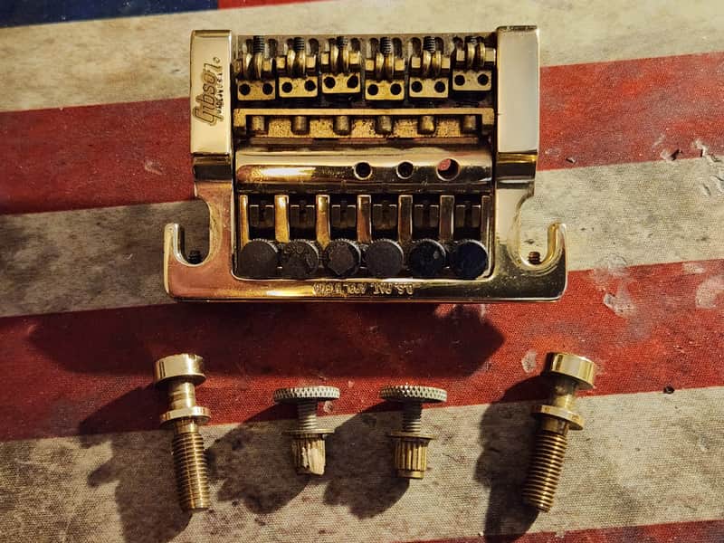 Gibson Kahler Flyer Tremolo 1983 Lacquered Brass Norlin complete image 1