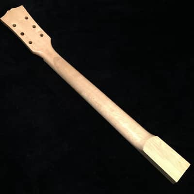Les Paul Replacement NECK - 22 Fret MAPLE/ROSEWOOD - Binding - Pearl Block Inlay image 3