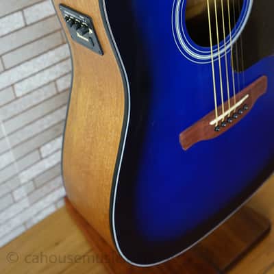 Ibanez PF50CE Open-Pore Trans Blue Sunburst image 8