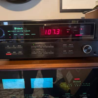 McIntosh MR7083 Stereo Solid State Tuner 1990 - 1995 - Black pristine narrow image 6