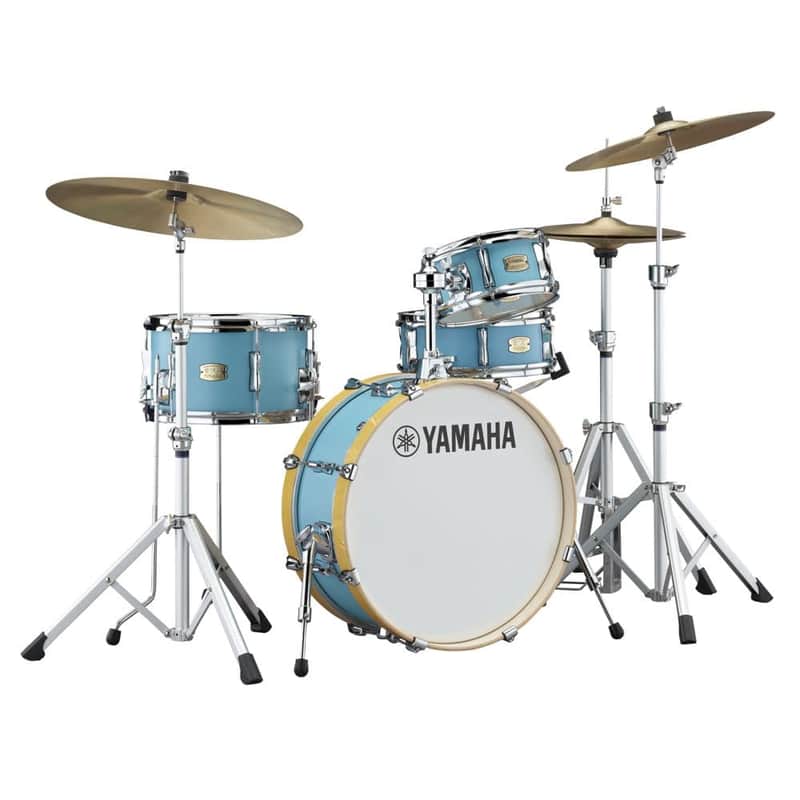 Yamaha Stage Custom Hip 4pc Drum Set Matte Surf Green image 1