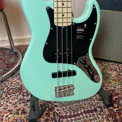 Fender American Performer Jazz Bass MN 2024 - Satin Seafoam Green image 2