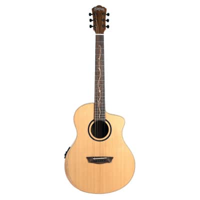 Washburn Bella Tono Suprema Acoustic-Electric Guitar, Natural image 6