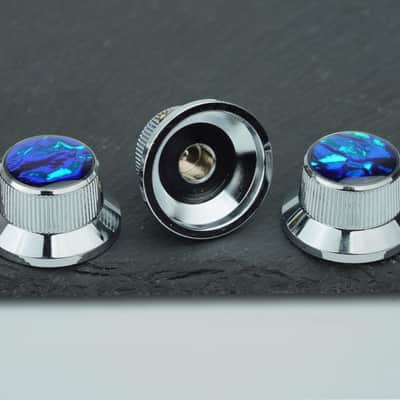 Top Hat Potentiometer Control Knobs with 6.3mm Dia. Shaft Pots - 3PCS CNC Aluminium alloy Bell Speed Tone Volume Switch Knob Replacement for Electric Guitar or Precision Bass, Chrome CKB019B image 6