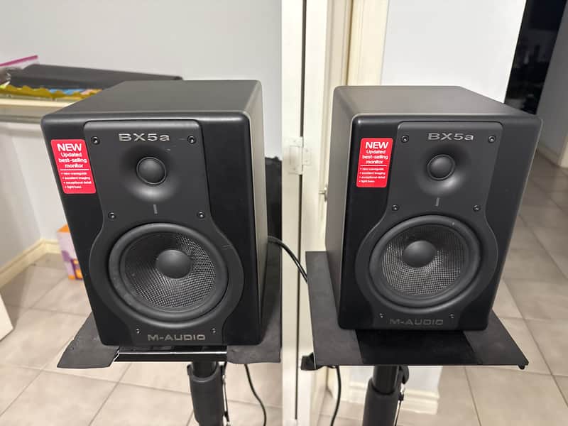 M-Audio BX5A Deluxe Active Studio Monitors (Pair) 2000s - Black image 1