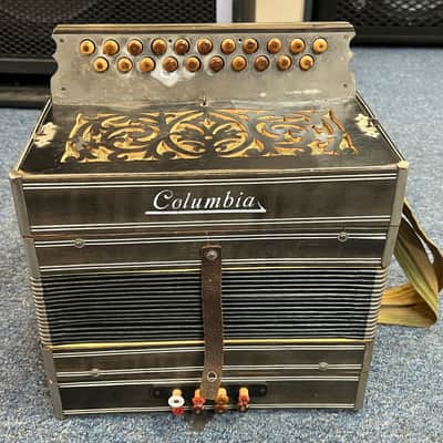 Columbia Button Accordion Antique Vintage image 1
