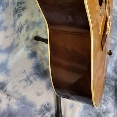 Vintage RARE 1978 Kent Model KF310 Korea Acoustic Guitar Pro Setup New Strings Semi Hard Shell Light Weight Case image 6