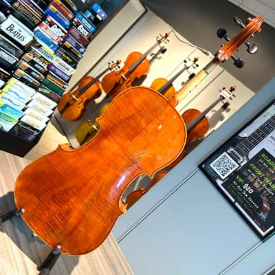 Golden Bamboo Chinese Imported 1/2 Cello Solid Wood Quinn Violin 2000 - Oil Varnish image 19