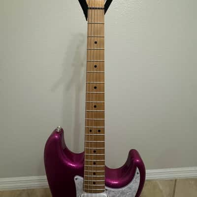 Partscaster Thinline S-Style - Purple Sparkle w/ Fender Cory Wong Loaded Pickguard (Semi-Hollow Fender Strat) image 3