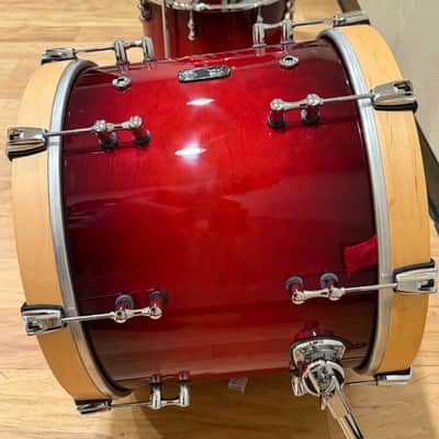 ~RARE!~ Mapex Black Panther 4-Piece 8/10/14/18 Cherry Bomb Drum Kit Set in Rose Burst with Brushed Black Nickel Hardware (Rm4) image 10