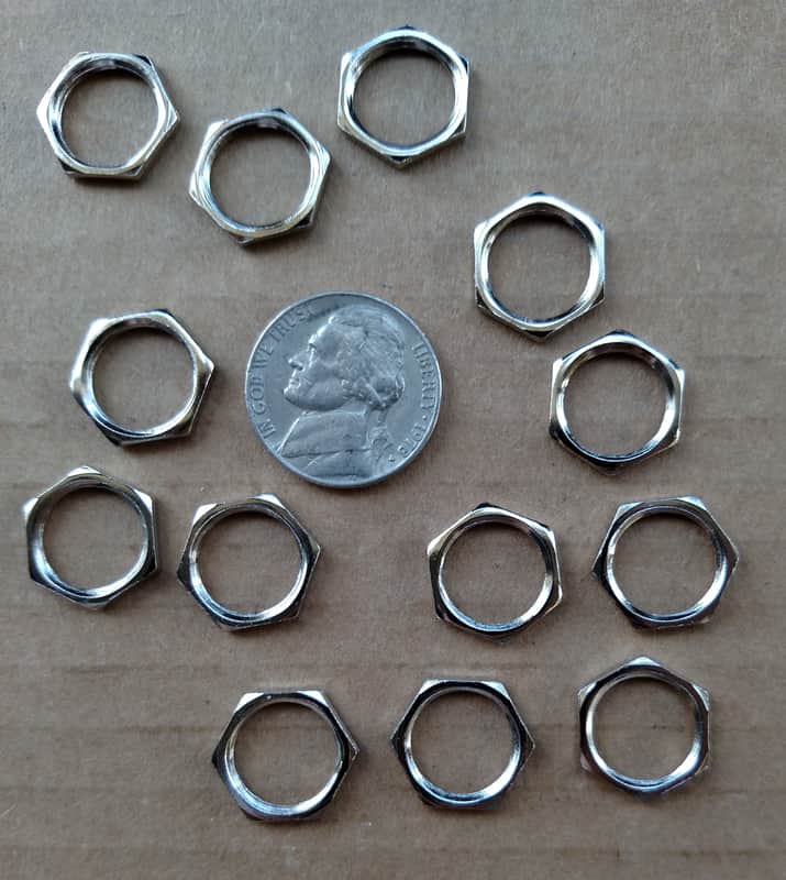 13 NEW Metal Jack Nuts to Replace Plastic Nuts on Roland KC-550 KC-500 KB Amp image 1