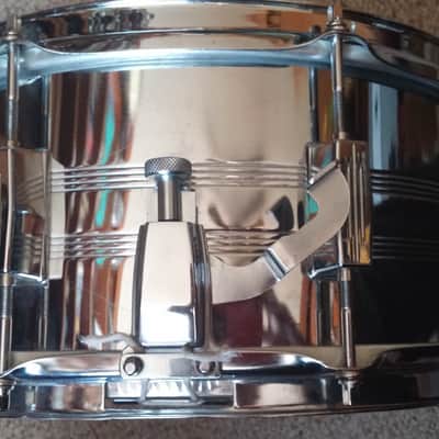 VINTAGE Tama Royalstar DEEP Chrome 6.5  X 14 Snare Drum 8 LUGS MADE IN JAPAN Very Clean !!!! 80s Chrome image 7