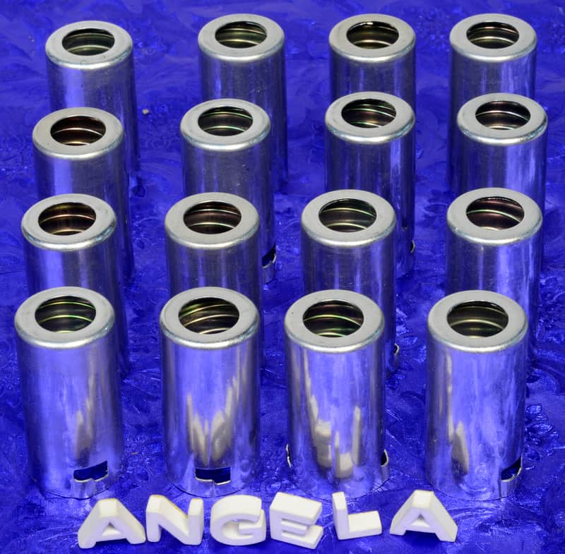 12 Pure Aluminum Medium Nine Pin J-Slot/Bayonet Spring Loaded Tube Shields For 12AX7 New image 1