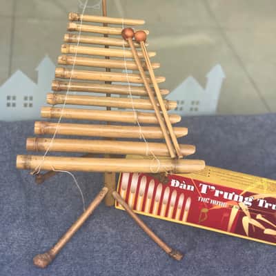 12-Note Mini T’rung Bamboo Instrument – Handmade Ethnic Percussion from Vietnam’s Central Highlands image 3