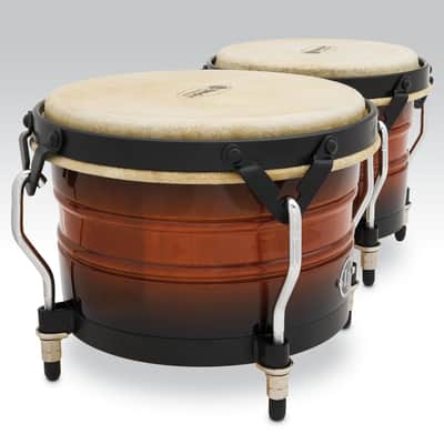 Latin Percussion LP Matador Traditional 7-1/4"-8-5/8" Bongos - Oak Vintage Sunburst with Black Hardware (M301-VSB) image 5