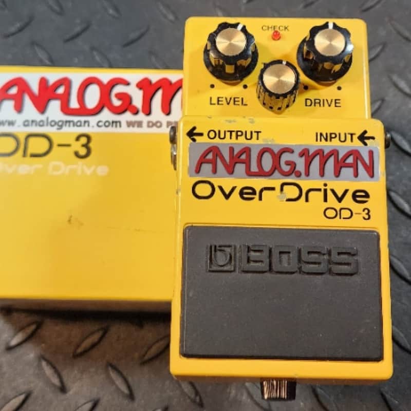 Boss OD-3 Overdrive Analogman Modded Super Mod | Reverb