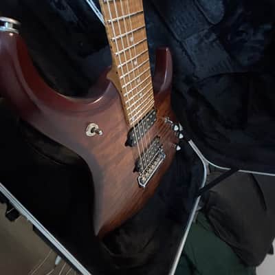 Ernie Ball Music Man JP15 Roasted Quilt Maple Top 7-String Electric Guitar 2015 - Sahara Burst image 8