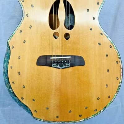 Blueberry Handmade Grand Concert Acoustic Guitar White-Tail Deer Motif image 1