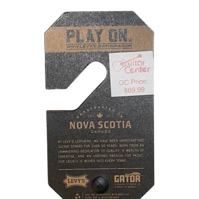 Levi's Black Leather Guitar Strap image 4