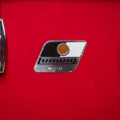 1980s Ludwig "Rocker" Red Cortex Drum Set image 6