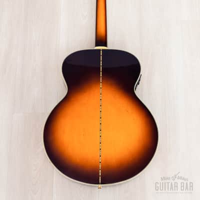 1992 Orville by Gibson J-200 Jumbo Acoustic Electric Guitar Sunburst w/ Case image 3
