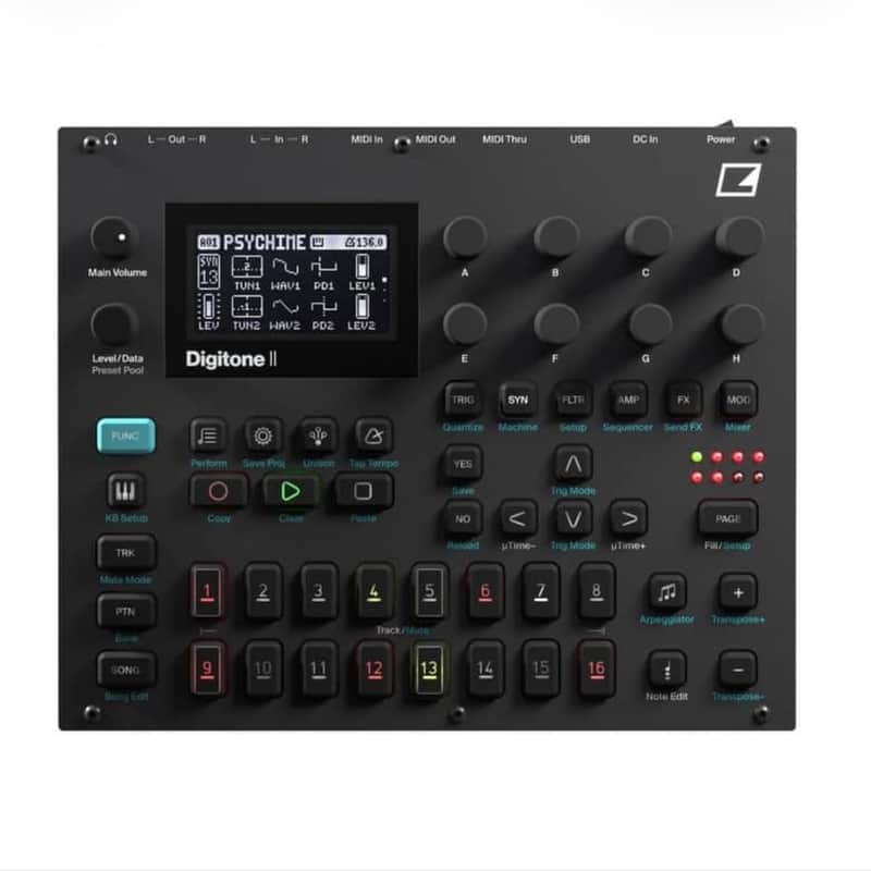 Elektron Digitone II 16-Voice Digital Synthesizer 2024 - Present - Black image 1
