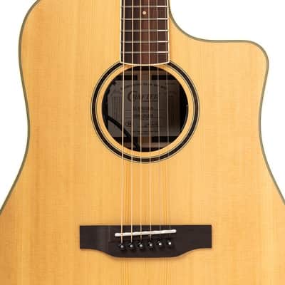 Crafter ES-ROSE DCE NAT ES Series Dreadnought Cutaway Solid Spruce Top Mahogany Neck 6-String Acoustic-Electric Guitar w/Gig Bag image 3