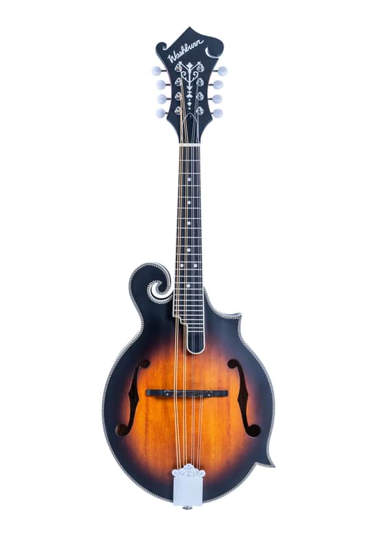 Washburn M3SEBRK F-Style Acoustic Electric Mandolin with Gig Bag. Bourbon Burst image 1